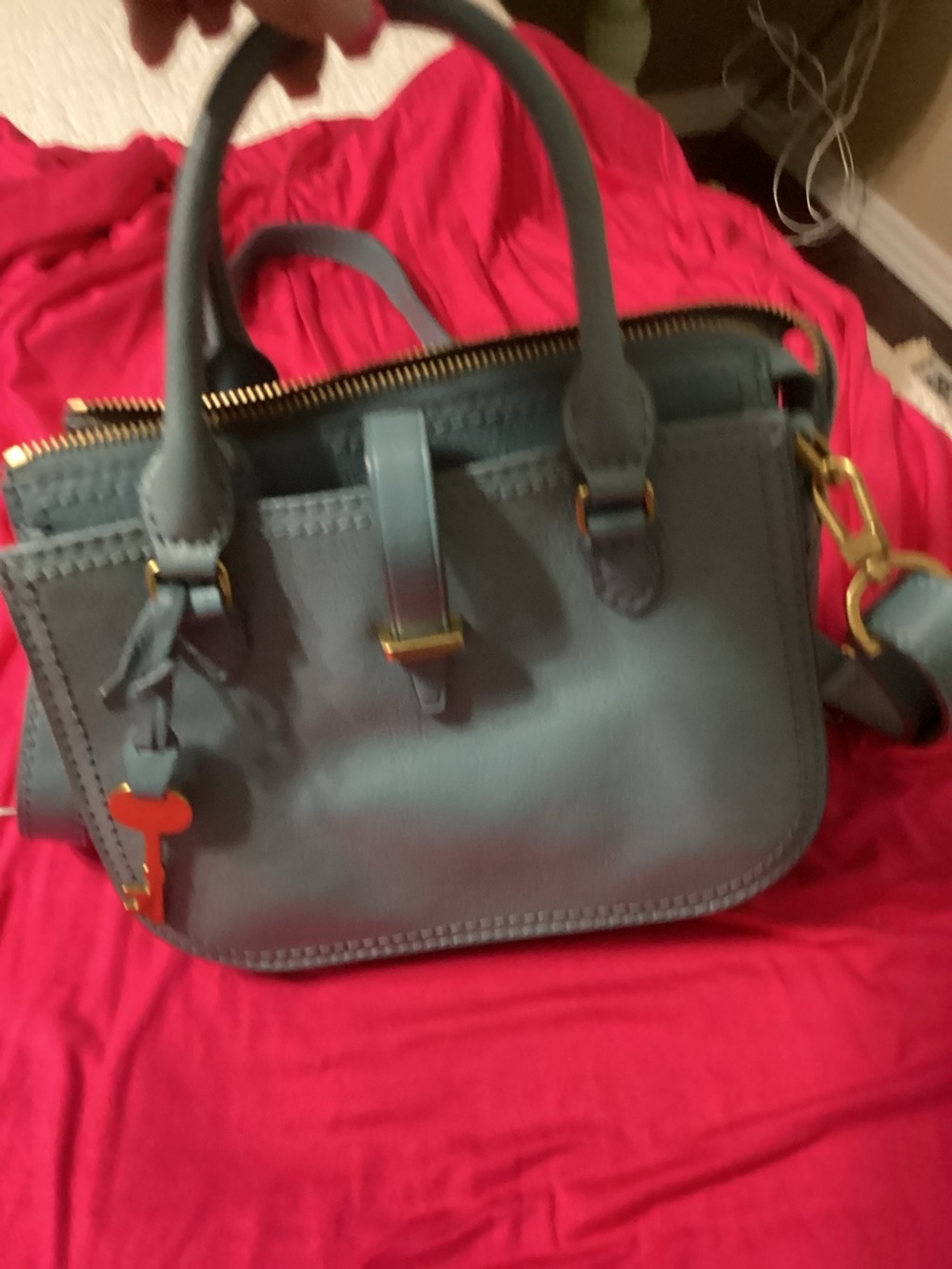 FOSSIL Classic Women's Satchel Handbag - Blue